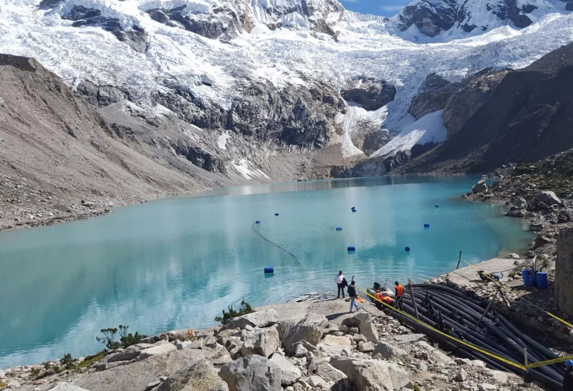 Lake Palcacocha in Peru, South America