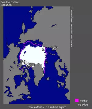 sea ice extent map