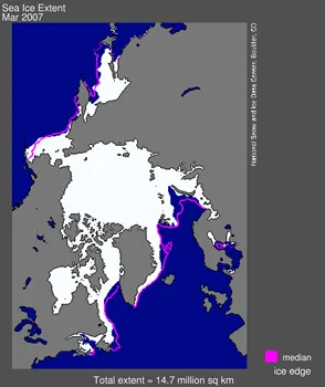 sea ice map