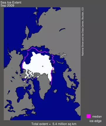 sea ice map