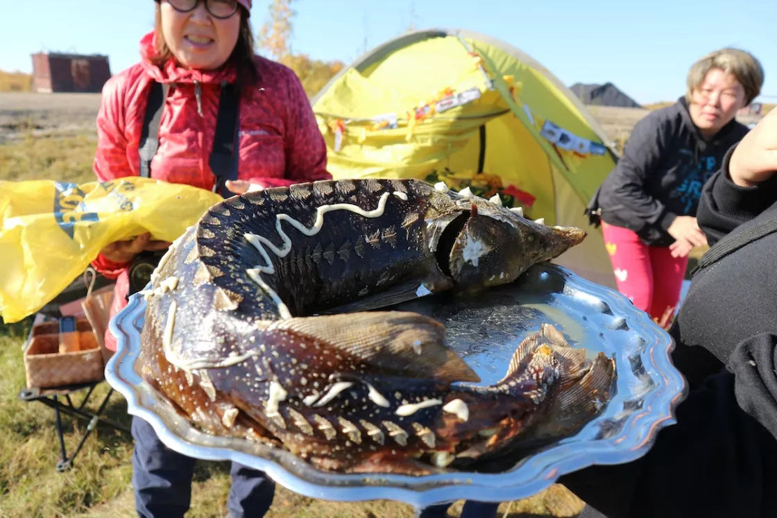 sturgeon on plate