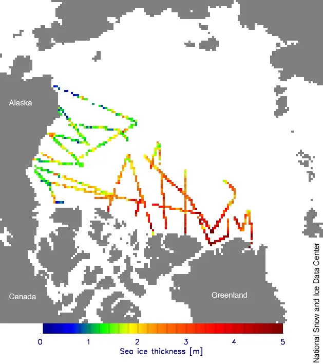 NASA Operation IceBridge flights over the Arctic Ocean during March and April 2013.