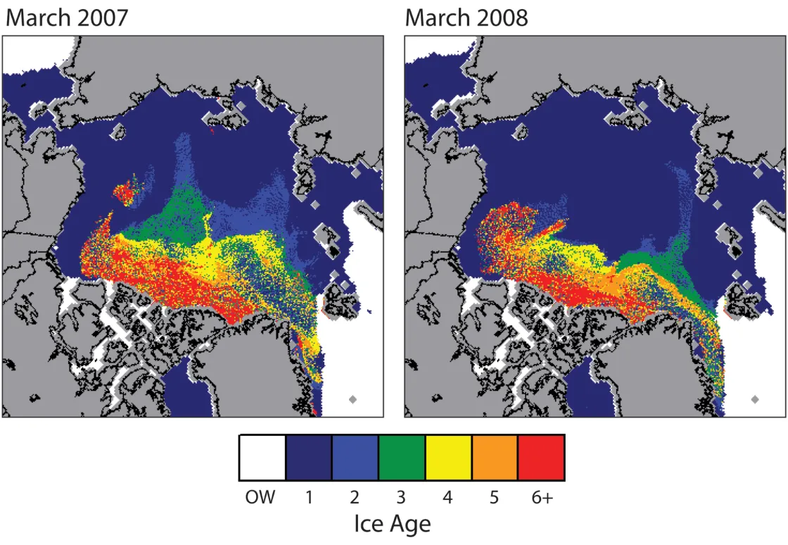 Estimated ice age maps