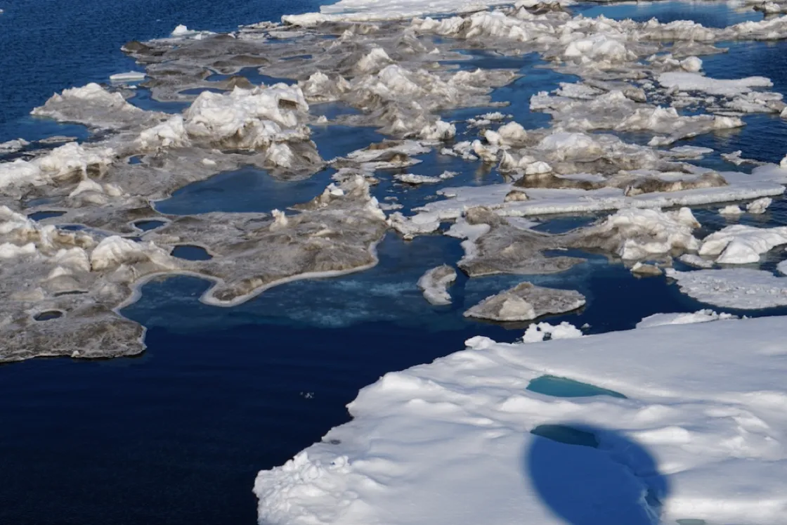 Photograph showing sea ice.