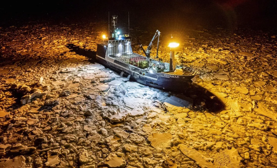 Image of a fishing boat in the Bering Sea.