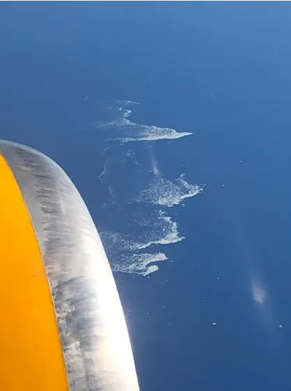 Image of a patch of sea ice taken from a plane.