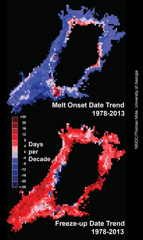 melt/freeze date maps