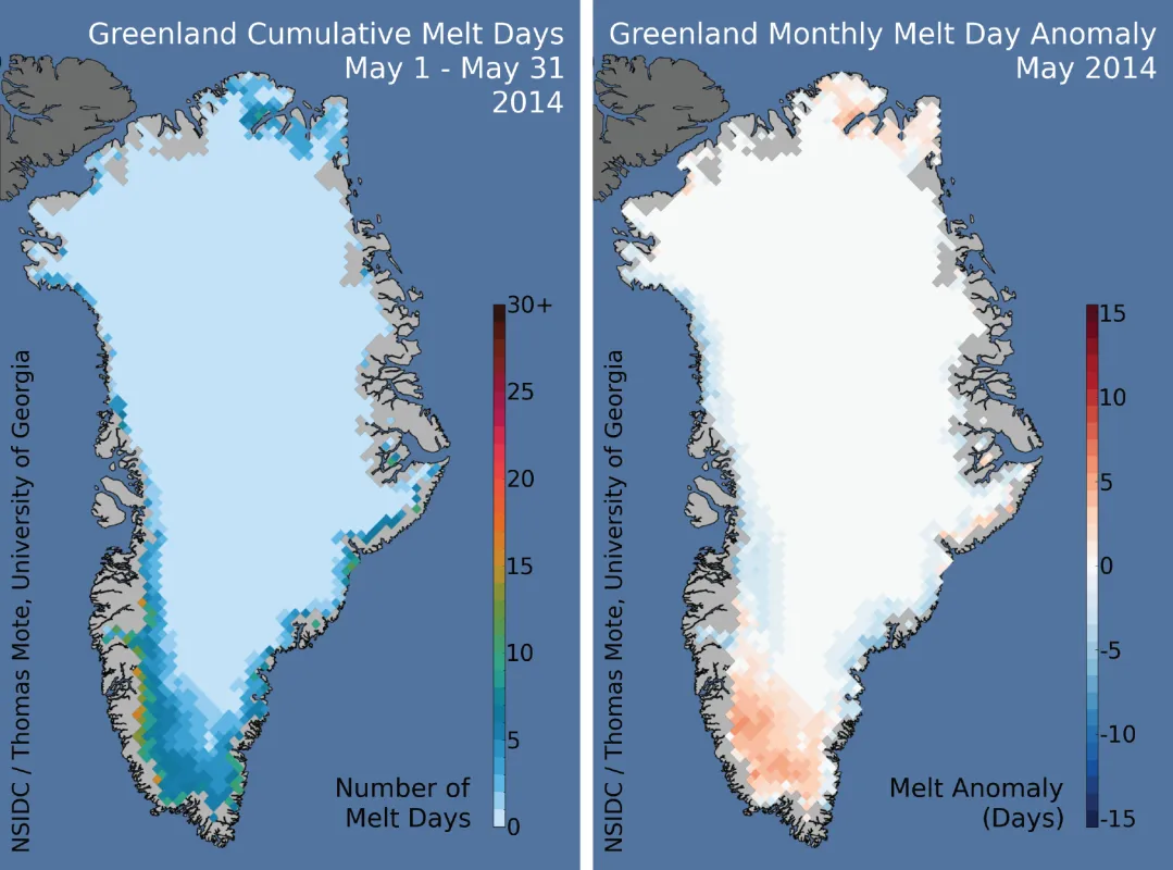 Greenland melt maps