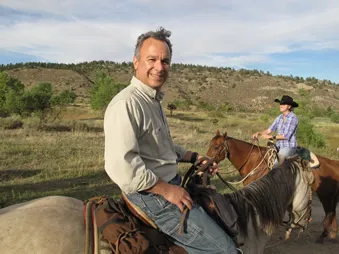 ted scambos on a horse