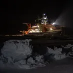  Photo shows the RV Polarstern, the German icebreaker that is frozen into Arctic sea ice during the Multidisciplinary drifting Observatory for the Study of Arctic Change expedition.