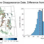 Snow-disappearance anomaly map and graph