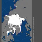 Figure 1a. Arctic sea ice extent for December 2024 was 11.42 million square kilometers (4.41 million square miles). The magenta line shows the 1981 to 2010 average extent for that month. Sea Ice Index data. About the data