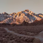 Snow dusts Alabama Hills, California, north of Los Angeles 