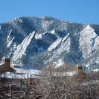 Snow on the Flatirons